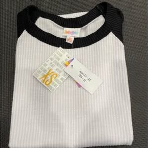 LuLaRoe Black and White Short Sleeve Tee